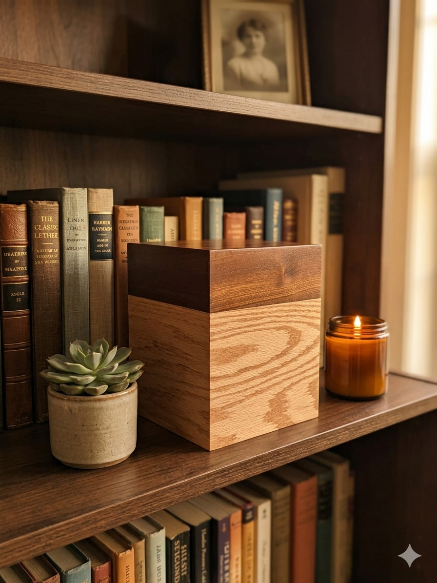 Urna de madera